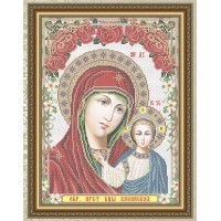 Схема иконы для вышивки бисером «Пресвятая Богородица Казанская» (Схема или набор)